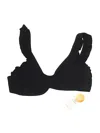 Charmo Swimsuit Top Black Solid Pattern Swimwear In Black