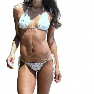 Charmosa Amanda Crochet Swimsuit In Off White In Multi