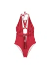 Charmosa Bia One Piece In Red / Light Pink