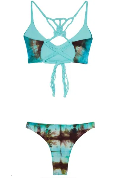 Charmosa Women's Hannah Bikini Set In Aruba Hand Dyed In Red