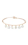 Charms Company 14k Rose Gold Pearl Bracelet