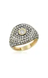 Charms Company 14k Yellow Gold Diamond Ring In White