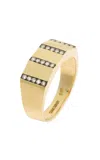 Charms Company Geometric 14k Yellow Gold Diamond Ring