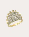 Charms Company Women's Gypsy 14k Gold Diamond Ring In Gold