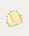 Charms Company Women's Gypsy 14k Gold Diamond Ring