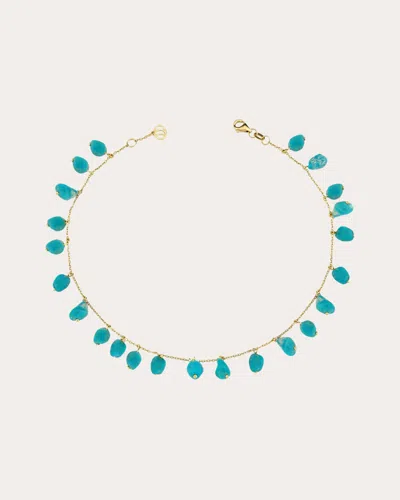 Charms Company Women's Turquoise Anklet In Blue