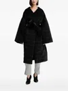Charo Ruiz Belted Coat In Black