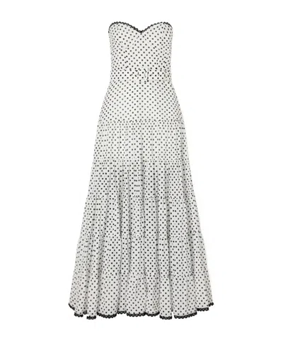 Charo Ruiz Jimena Belted Tiered Polka-dot Cotton-blend Voile Maxi Dress In Multi