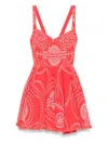 Charo Ruiz Spaghetti Strap Dress In Red Nelüm