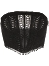 Charo Ruiz Sting Embroidered Crop Top In Black