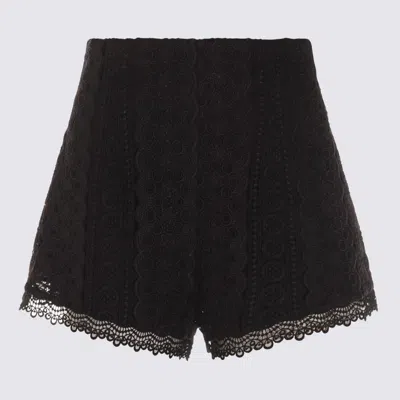 CHARO RUIZ CHARO RUIZ BLACK COTTON BLEND SHORTS