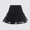 Charo Ruiz Ibiza Hortens Lace-embellished Cotton-blend Mini Skirt In Black