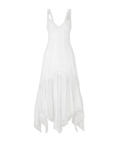 Charo Ruiz Blossel Asymmetric-hem Midi Dress In White