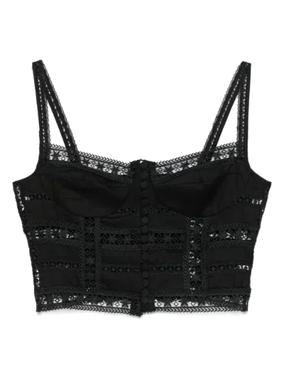 Charo Ruiz Breth Cropped Top In Black