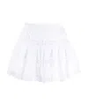 Charo Ruiz Greta Crocheted Lace-paneled Cotton-blend Mini Skirt In White
