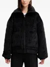 Charo Ruiz Brume Quilted Zip Jacket In Black