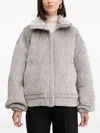 Charo Ruiz Brume Quilted Zip Jacket In Gray