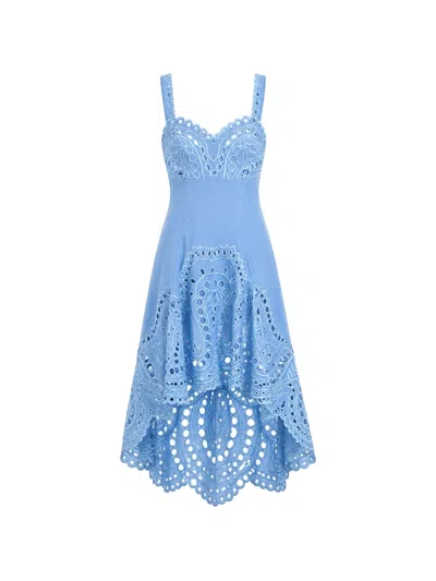 Charo Ruiz Caspian Broderie-anglaise Asymmetric Dress In Multi
