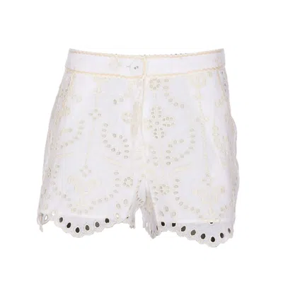 Charo Ruiz Mason Shorts In Ivory Lolita