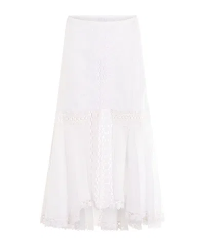 CHARO RUIZ CROCHET-PANELLED SKIRT