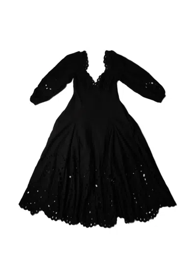 Charo Ruiz Corbin Sweetheart-neck Midi Dress In Black