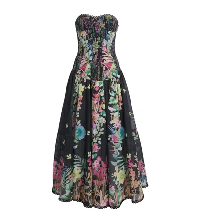 Charo Ruiz Cotton-blend Illyr Midi Dress In Black