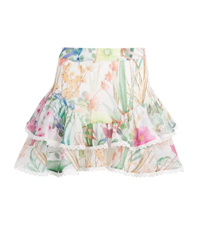 Charo Ruiz Cotton-blend Mist Mini Skirt In Multi