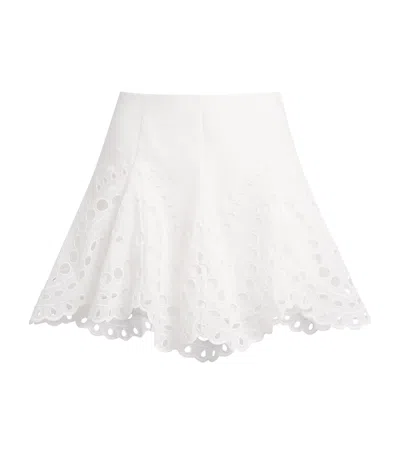 Charo Ruiz Cotton-blend Sail Mini Skirt In White
