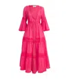Charo Ruiz Cotton Glen Kaftan Robe In Pink