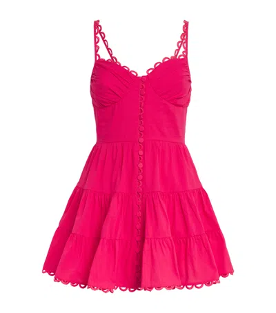 Charo Ruiz Cotton Lace Angy Mini Dress In Pink