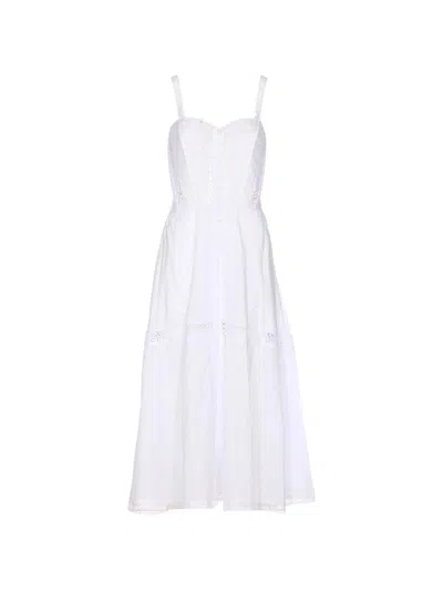 Charo Ruiz Cotton Midi Dress In White