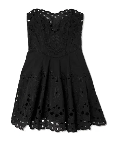 Charo Ruiz Cotton-blend Mini Dress In Black