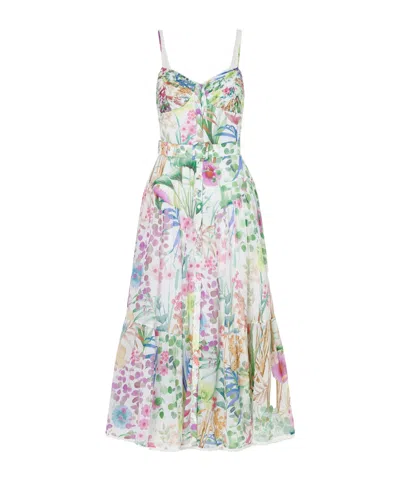 Charo Ruiz Cotton-blend Voile Midi Dress In Multi