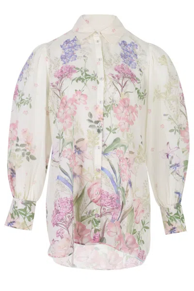 Charo Ruiz Cream Botanic Blouse Aster In Neutral