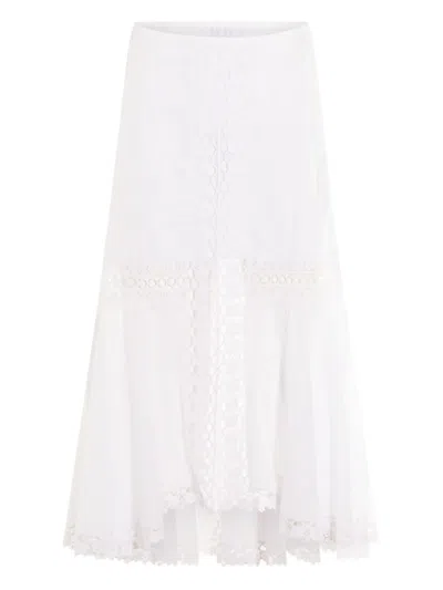 CHARO RUIZ CROCHET-PANELLED SKIRT