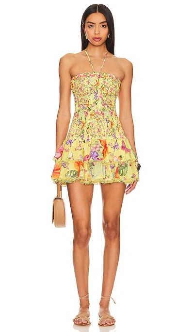 Charo Ruiz Cusia Dress In Yellow Borbo