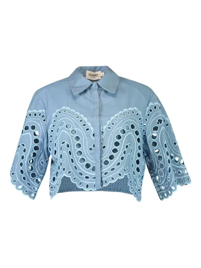 Charo Ruiz Cut-out Storm Blouse In Blue
