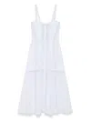 Charo Ruiz Ibiza Dafelle Lace-embellished Cotton-blend Midi Dress In White