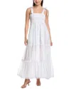 Charo Ruiz Delphinus Tiered Cotton-blend Voile Maxi Dress In White