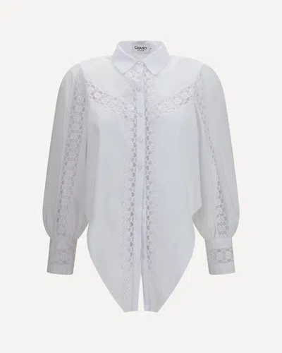 Charo Ruiz Devi Lace-insert Blouse In Gray