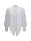 Charo Ruiz Devi Lace-insert Blouse In Gray