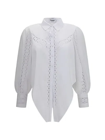 CHARO RUIZ DEVI LACE-INSERT BLOUSE