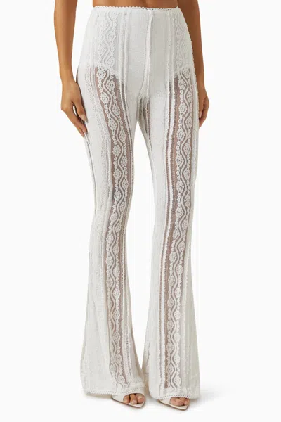 Charo Ruiz Eana Trouser In White Tannis In Neutral