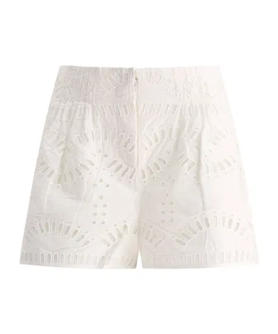 Charo Ruiz Elastic Waist Shorts In Off White