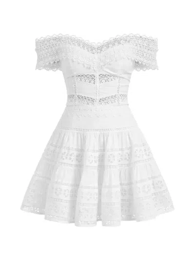 Charo Ruiz Elisette Lace-detail Top In White