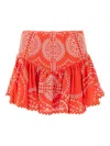 Charo Ruiz Marli Embroidered Cotton Short Skirt