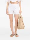 Charo Ruiz Embroidered Scalloped Shorts In White