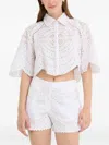 Charo Ruiz Emmie Openwork Shirt In White