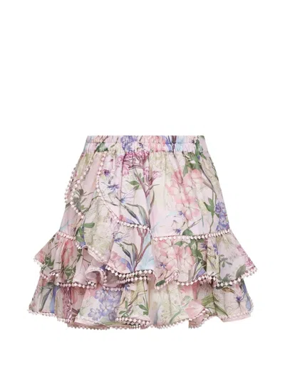 Charo Ruiz Fera Ruffled Mini Skirt In Multi