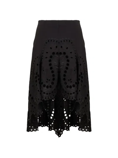 Charo Ruiz Finn Cutout Asymmetric Skirt In Black